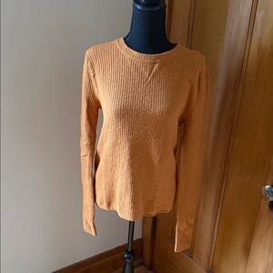 J. Crew Women's Orange Crew Neck Sweater